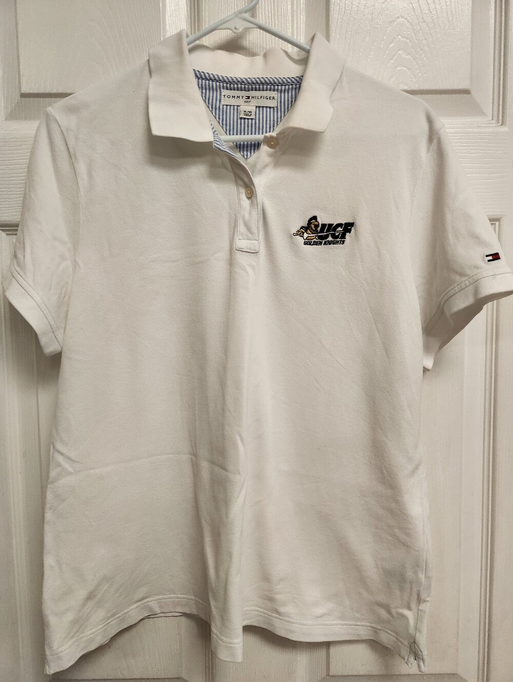 UCF Embroidered Tommy Hilfiger White Polo
